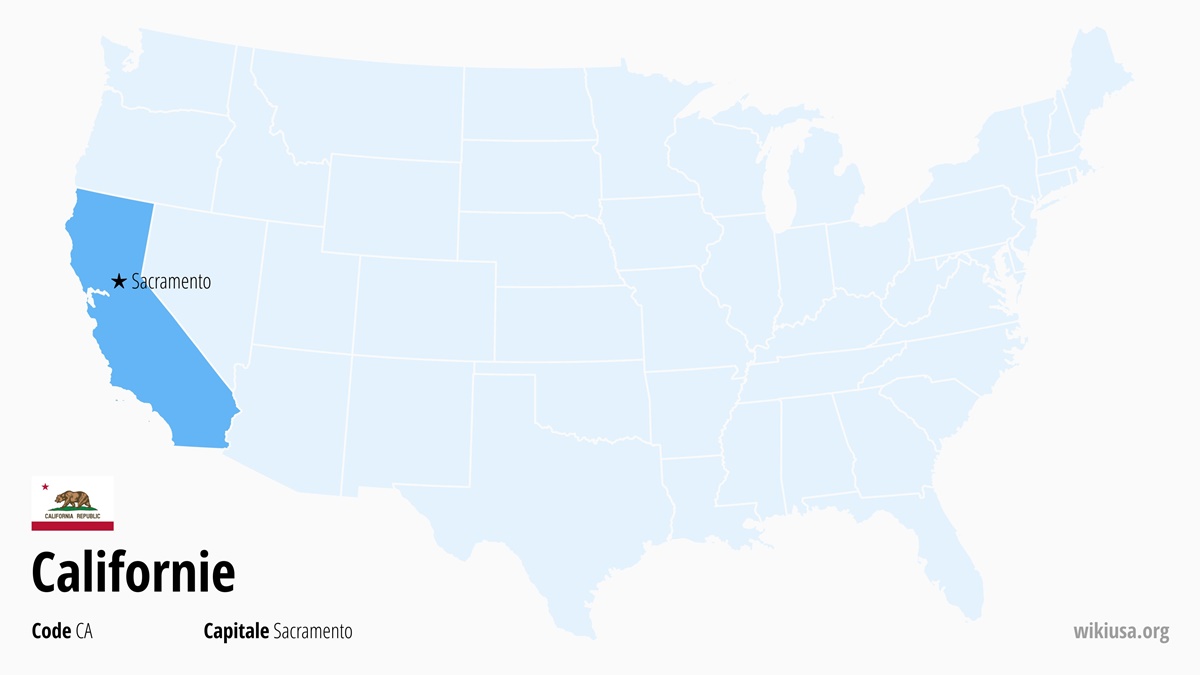 Carte de l'Etat Californie  | Où se trouve Californie ? | Californie (États-Unis) – faits, météo, choses à faire