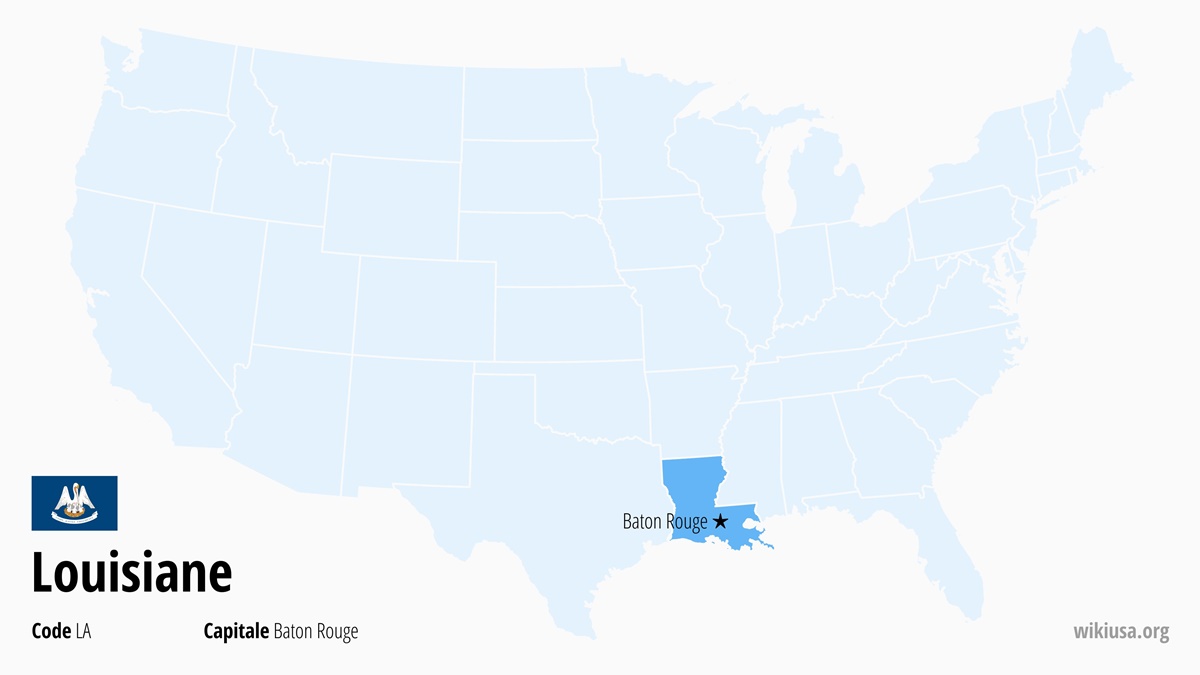 Carte de l'Etat Louisiane  | Où se trouve Louisiane ? | Louisiane (États-Unis) – faits, villes, carte et climat