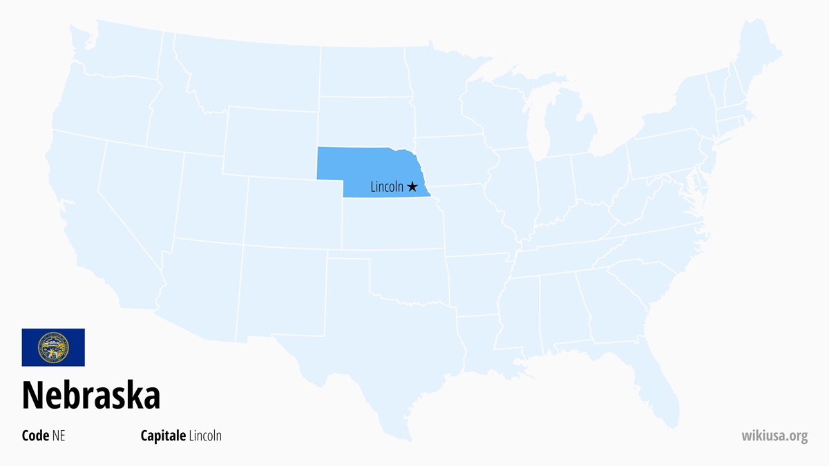 Carte de l'Etat Nebraska  | Où se trouve Nebraska ? | Nebraska (États-Unis) – faits, météo, choses à faire