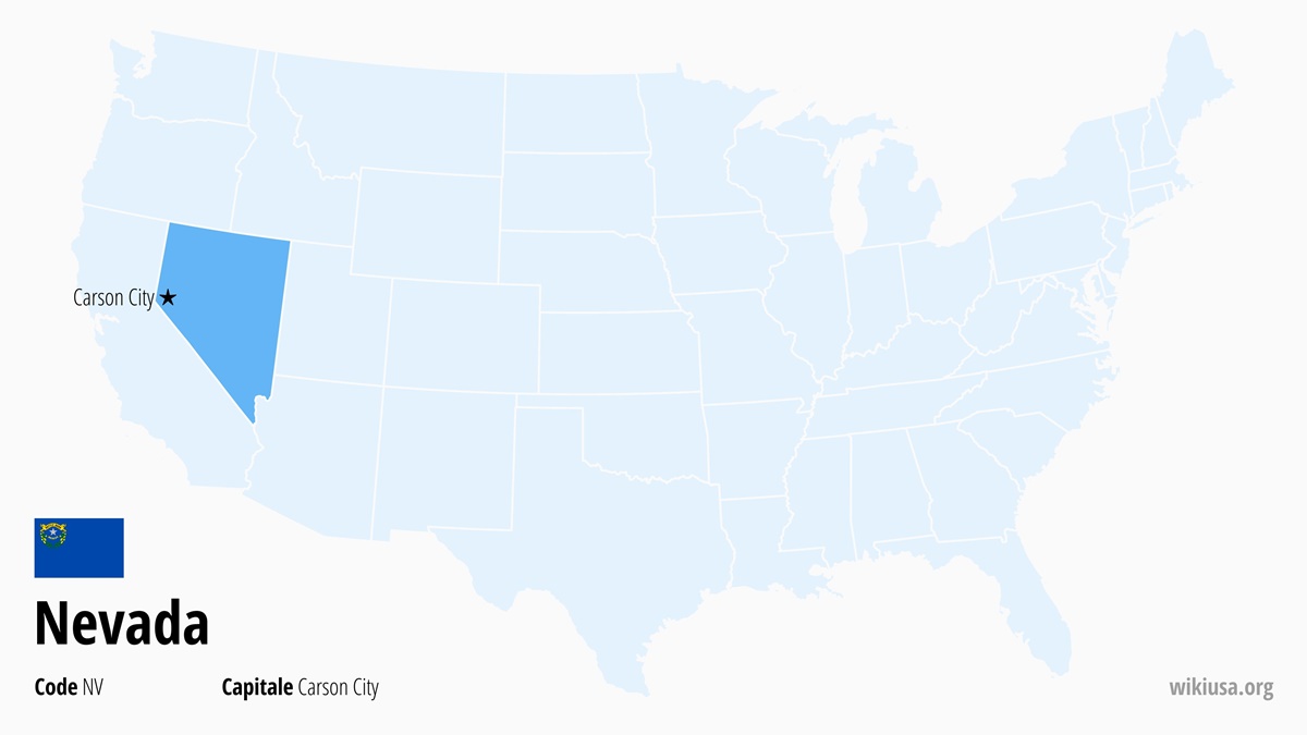 Carte de l'Etat Nevada  | Où se trouve Nevada ? | Nevada (États-Unis) – faits, météo, choses à faire