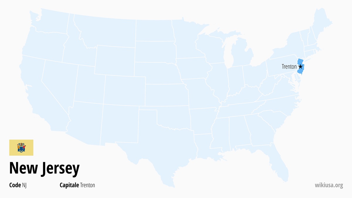 Carte de l'Etat New Jersey  | Où se trouve New Jersey ? | New Jersey (États-Unis) – faits, météo, choses à faire