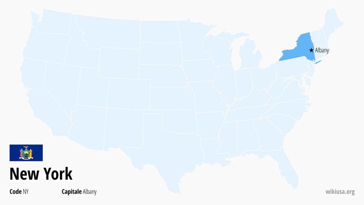 Carte de l'Etat New York  | Où se trouve New York ? | New York (États-Unis) – faits, météo, choses à faire