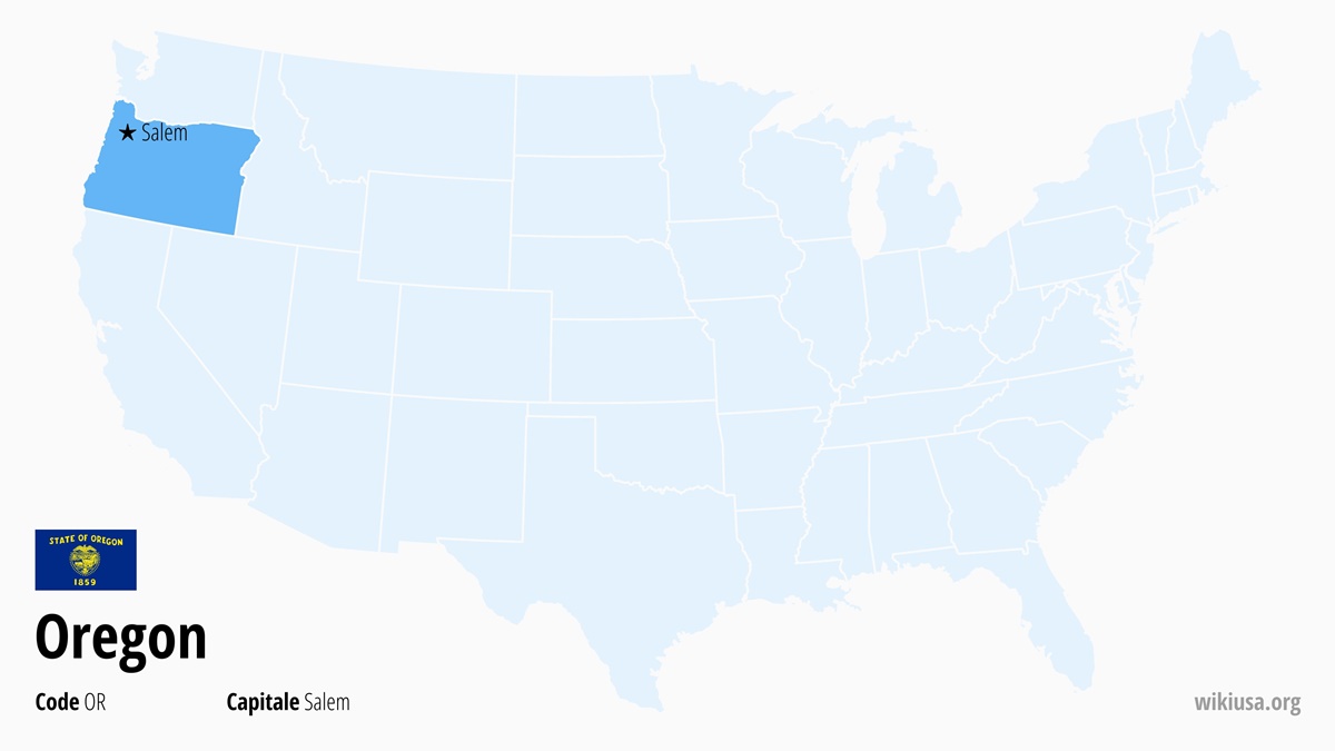 Carte de l'Etat Oregon  | Où se trouve Oregon ? | Oregon (États-Unis) – faits, villes, carte et météo