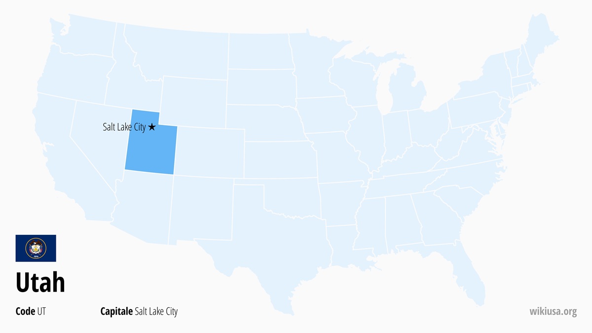 Carte de l'Etat Utah  | Où se trouve Utah ? | Utah (États-Unis) – faits, villes, carte et météo