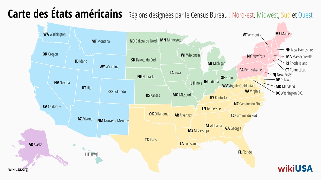 Carte des États américains | &copy ; Petr Novák