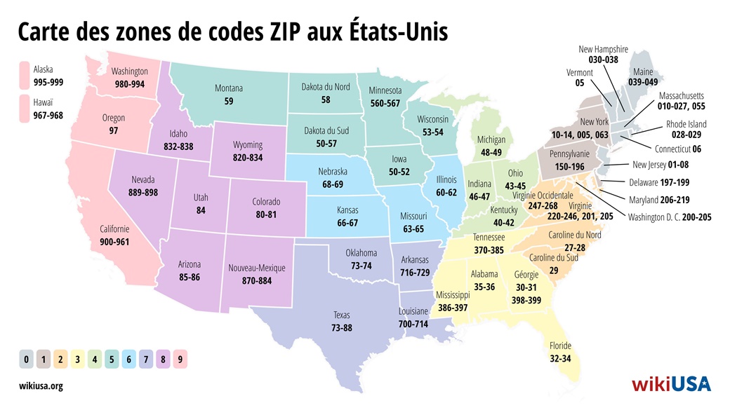 Code postal aux États-Unis – carte, liste et système ZIP | © Petr Novák