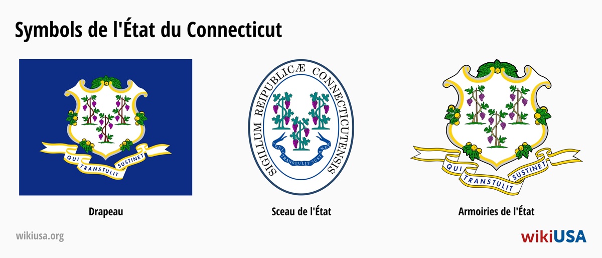 Drapeau de l'État du Connecticut | Le Grand Sceau de l'État du Connecticut